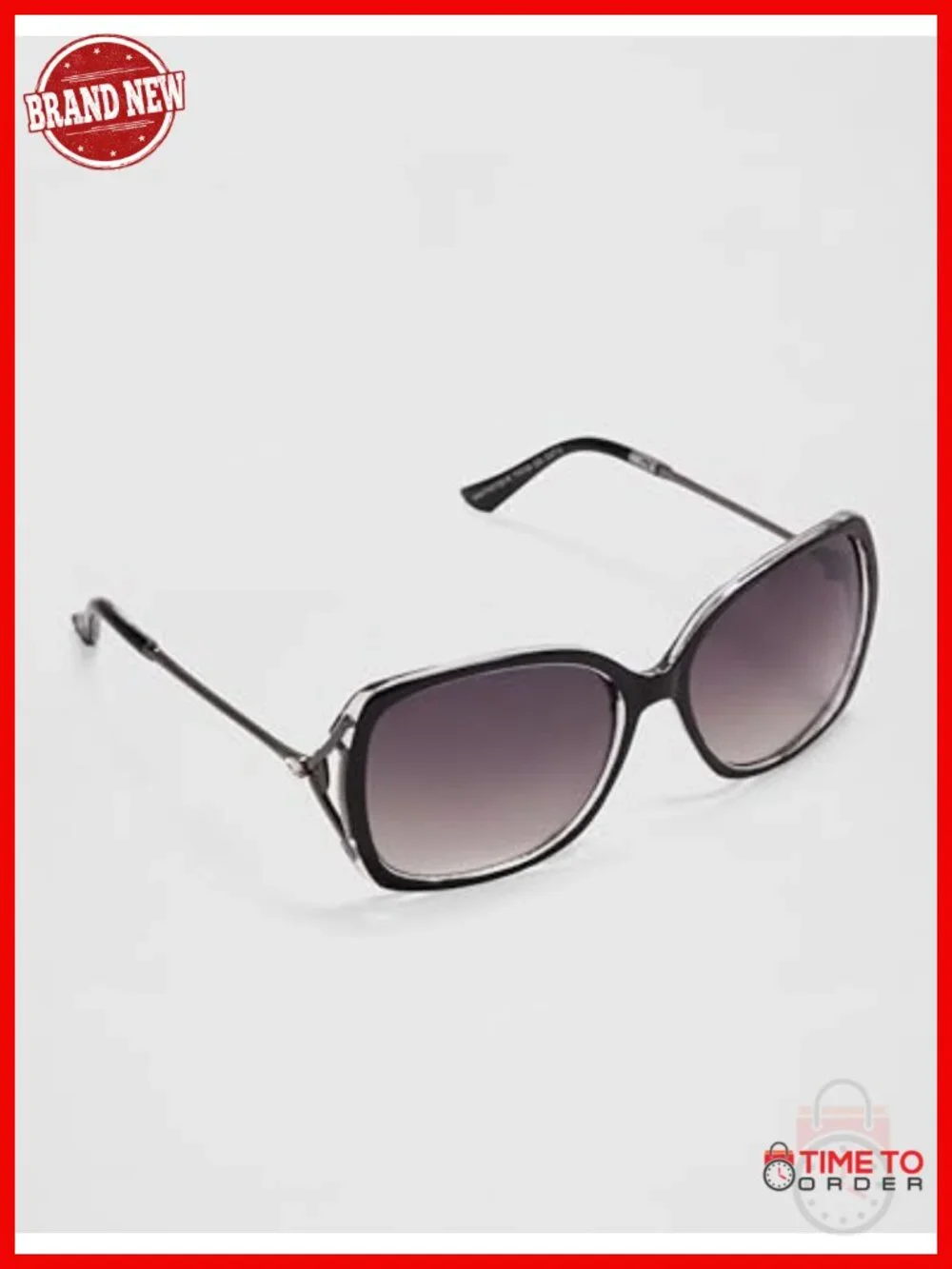 UV400 Protective Polycarbonate Oval Sunglasses with Microfiber Pouch, Fashion